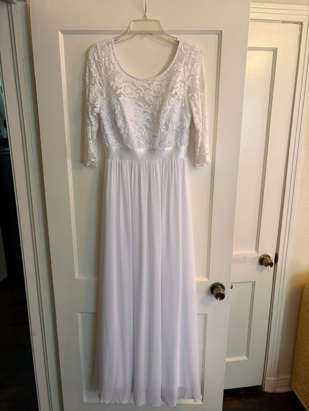 White Lace Bodice Gown